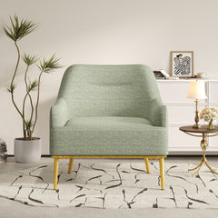 Modern Elegance Accent Chair With Curved Backrest
