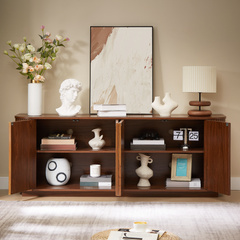 wave pattern sideboard storage cabinet