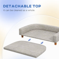 PawHut Dog Sofa Couch Pet Bed with Comfortable Luxury Cushion