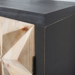 3D Geometric Double-Door Cabinet