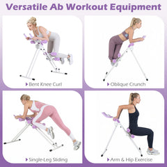 Ab Workout Equipment Foldable Abdominal Trainer Adjustable Ab Machine