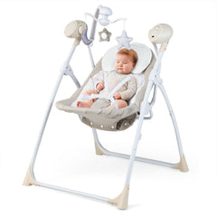 Electric Foldable Baby Rocking Chair with Adjustable Backrest