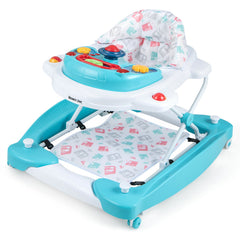 6 in 1 Foldable Baby Walker with Adjustable Height-Green