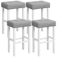 2 Pieces Counter Height Bar Stools with Sponge Padded Cushion