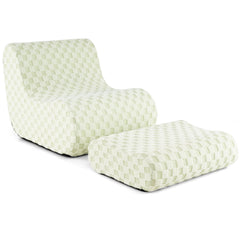 Bean Bag Chair with Ottoman and High Elasticity Sponge
