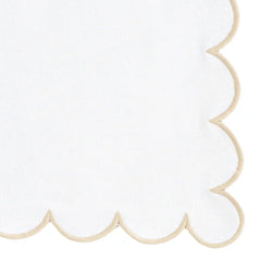 Beige Scalloped Edge Napkins - LongWave