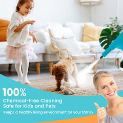 1400W Handheld Steam Cleaner with 14 Accessories & Child Lock