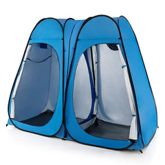 Oversized Pop Up Shower Tent with Window Floor and Storage Pocket