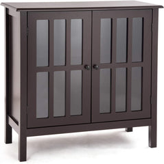 Glass Door Sideboard Console Storage Buffet Cabinet