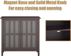 Glass Door Sideboard Console Storage Buffet Cabinet