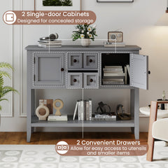 Buffet Sideboard Cabinet with 2 Doors and 2 Drawers