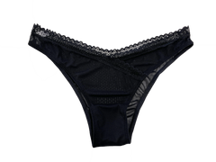 V-Front Mesh Cheeky with Lace, XS-2X