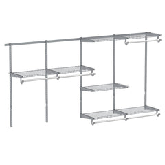 Closet System 4-8 FT Wall-Mounted Closet Shelves and Rod