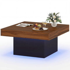 Coffee Table Accent Table with LED Lights and Dynamic Modes