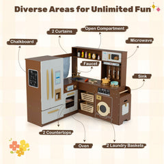 Corner Play Kitchen with Lights and Sounds for Ages 3+