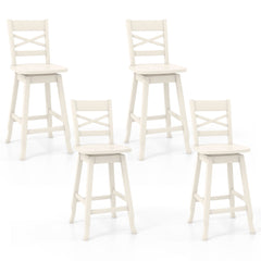 Swivel 24-Inch Counter Height Stool Set of 2 with Inclined Backrest
