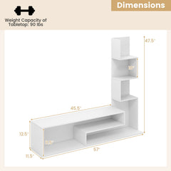 Cube TV Stand for TVs up to 50 Inch Media Console Table with Storage Shelves