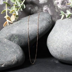 14k Rose Gold Classic Box Chain 0.45mm
