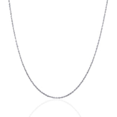 10k White Gold Solid Diamond Cut Rope Chain 1.4mm