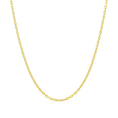 14k Yellow Gold Round Cable Link Chain 1.5mm
