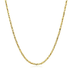 Diamond Cut Fancy Links Pendant Chain in 14k Yellow Gold (1.5mm)