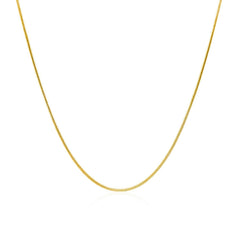 14k Yellow Gold Round Snake Chain 0.9mm