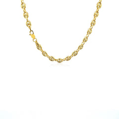 4.7mm 14k Yellow Gold Puffed Mariner Link Chain