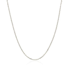 10k White Gold Cable Chain 1.1mm