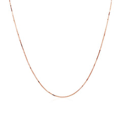 14k Rose Gold Classic Box Chain 0.6mm