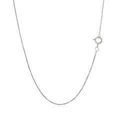14k White Gold Classic Box Chain 0.45mm