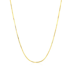 14k Yellow Gold Octagonal Shiny Snake Chain 0.8mm