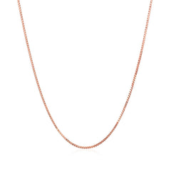14k Rose Gold Classic Box Chain 0.8mm