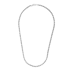 Sterling Silver 3.6mm Diamond Cut Rope Style Chain