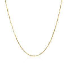 10k Yellow Gold Cable Chain 1.1mm