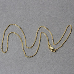 14k Yellow Gold Diamond Cut Cable Link Chain 1.1mm
