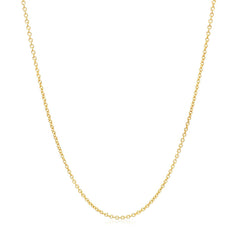 14k Yellow Gold Round Cable Link Chain 1.2mm