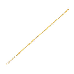 14k Yellow Gold Spaced Bead Bracelet (3.00 mm)