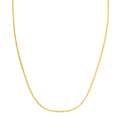 Double Extendable Cable Chain in 14k Yellow Gold (1.40 mm)