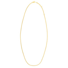 Double Extendable Cable Chain in 14k Yellow Gold (1.40 mm)