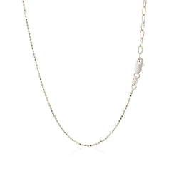 14k White Gold Necklace with Round Diamond Charms