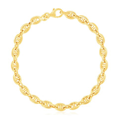14k Yellow Gold High Polish Mariner Link Bracelet (5.4mm)