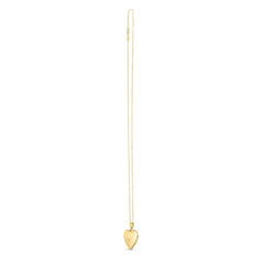 14k Yellow Gold Diamond Heart Locket Necklace