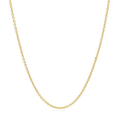 14k Yellow Gold Round Cable Link Chain 1.3mm