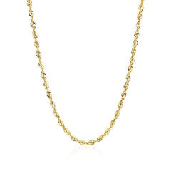 2.5mm 14k Yellow Gold Light Rope Chain
