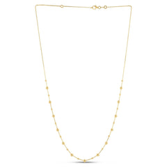 14k Yellow Gold Bead Necklace