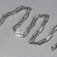 14K White Gold Wide Paperclip Chain (6.1mm)
