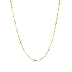 14k Yellow Gold Singapore Chain 1.5mm