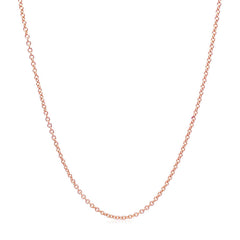 14k Rose Gold Round Cable Link Chain (1.25 mm)