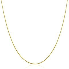 14k Yellow Gold Thin Motif Round Omega Necklace