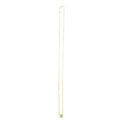 14k Yellow Gold MOP Evil Eye Necklace